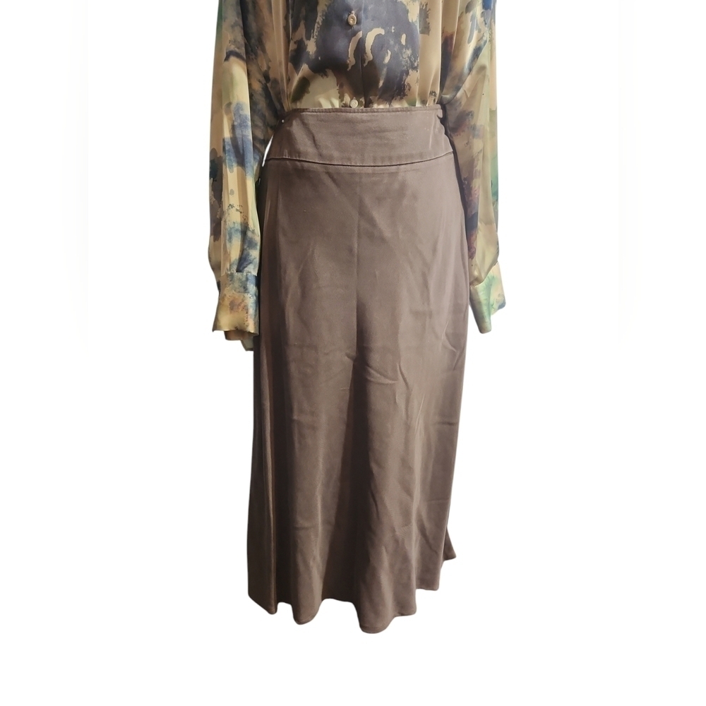 J.JILL Long Brown Skirt SZ.6 Tall